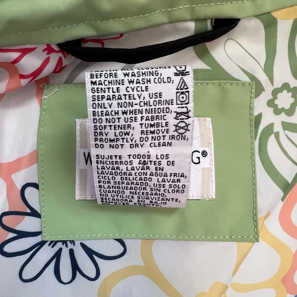 White Stag Lime Green Floral Lining Lightweight Rain Jacket Women's 12/14 - Picture 11 of 14